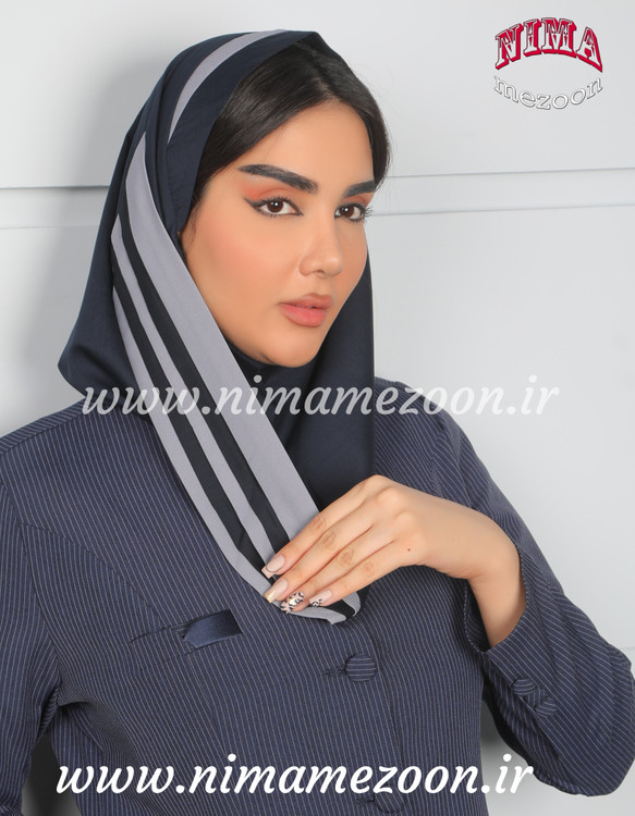 مقنعه اداری تل دار