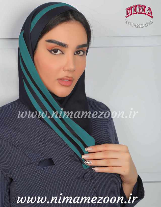 مقنعه اداری تل دار