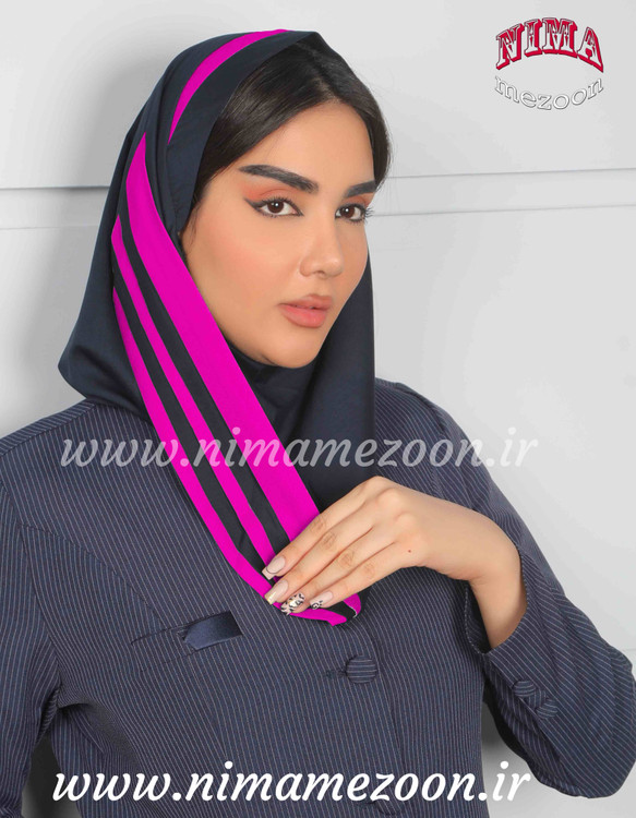 مقنعه اداری تل دار