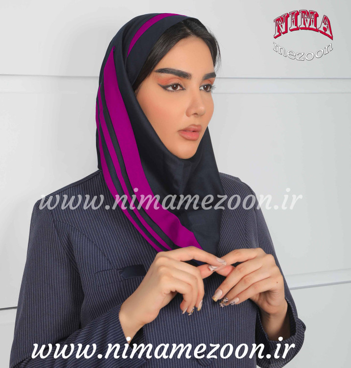 مقنعه اداری تل دار