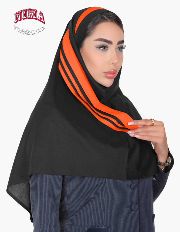 مقنعه اداری تل دار دراپه