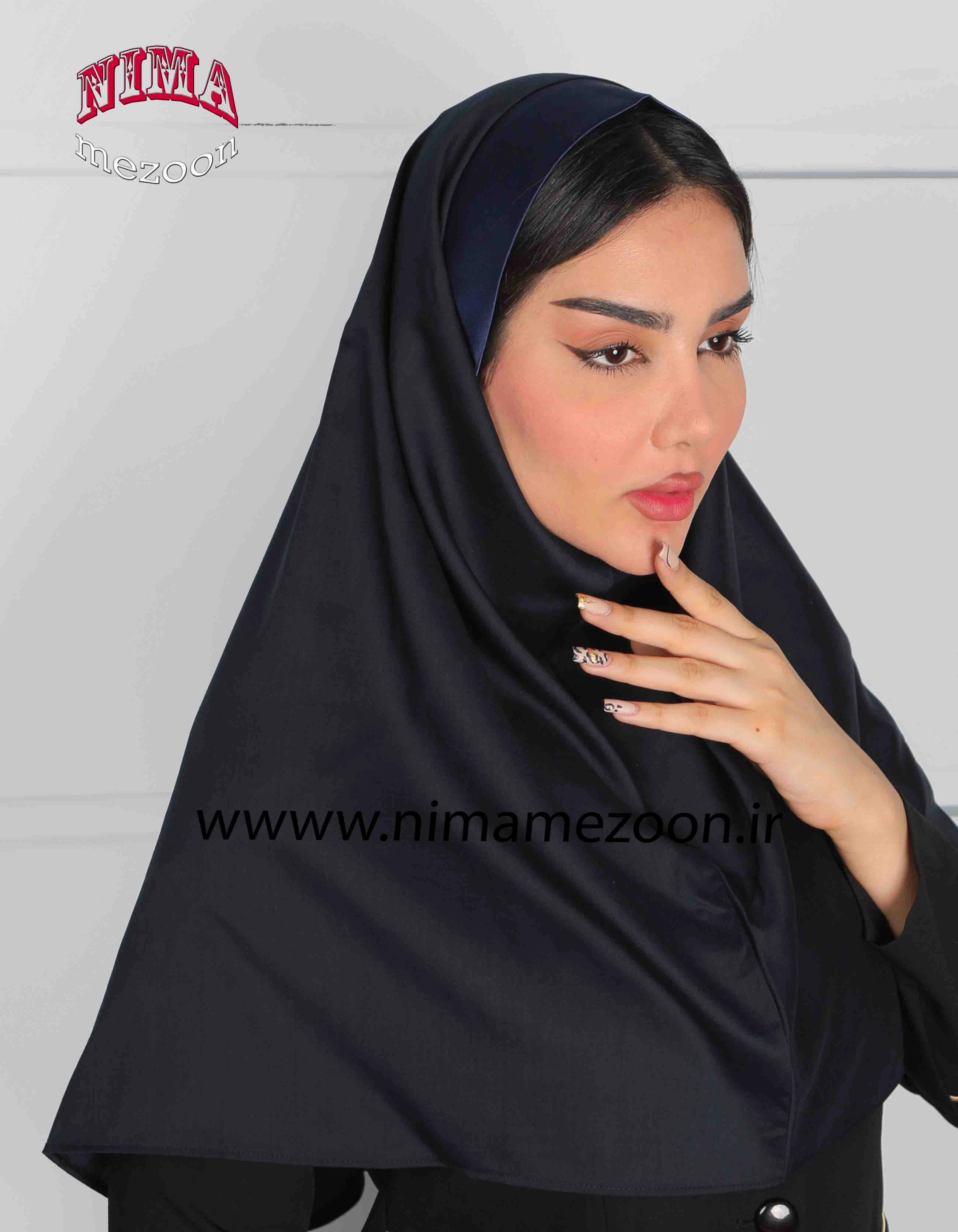 مقنعه تل دار ساتن